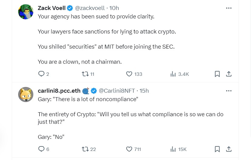 Community responds to Gary Gensler’s latest jab at crypto