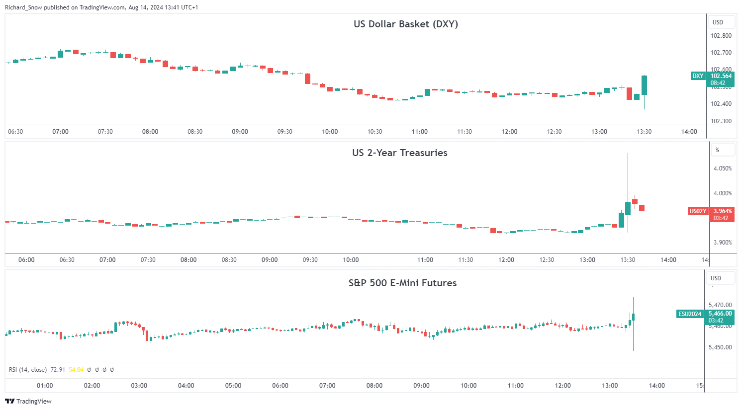 US CPI Steadies Around Estimates – USD and Treasuries Rise