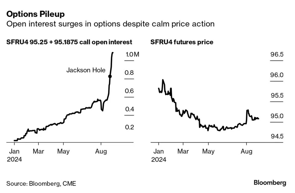 Rate Options Show Rising Bets on a Half-Point Fed Cut This Month