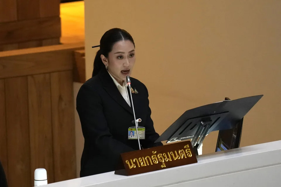 Thailand's slumping economy is new leader Paetongtarn's focus in her first parliamentary speech