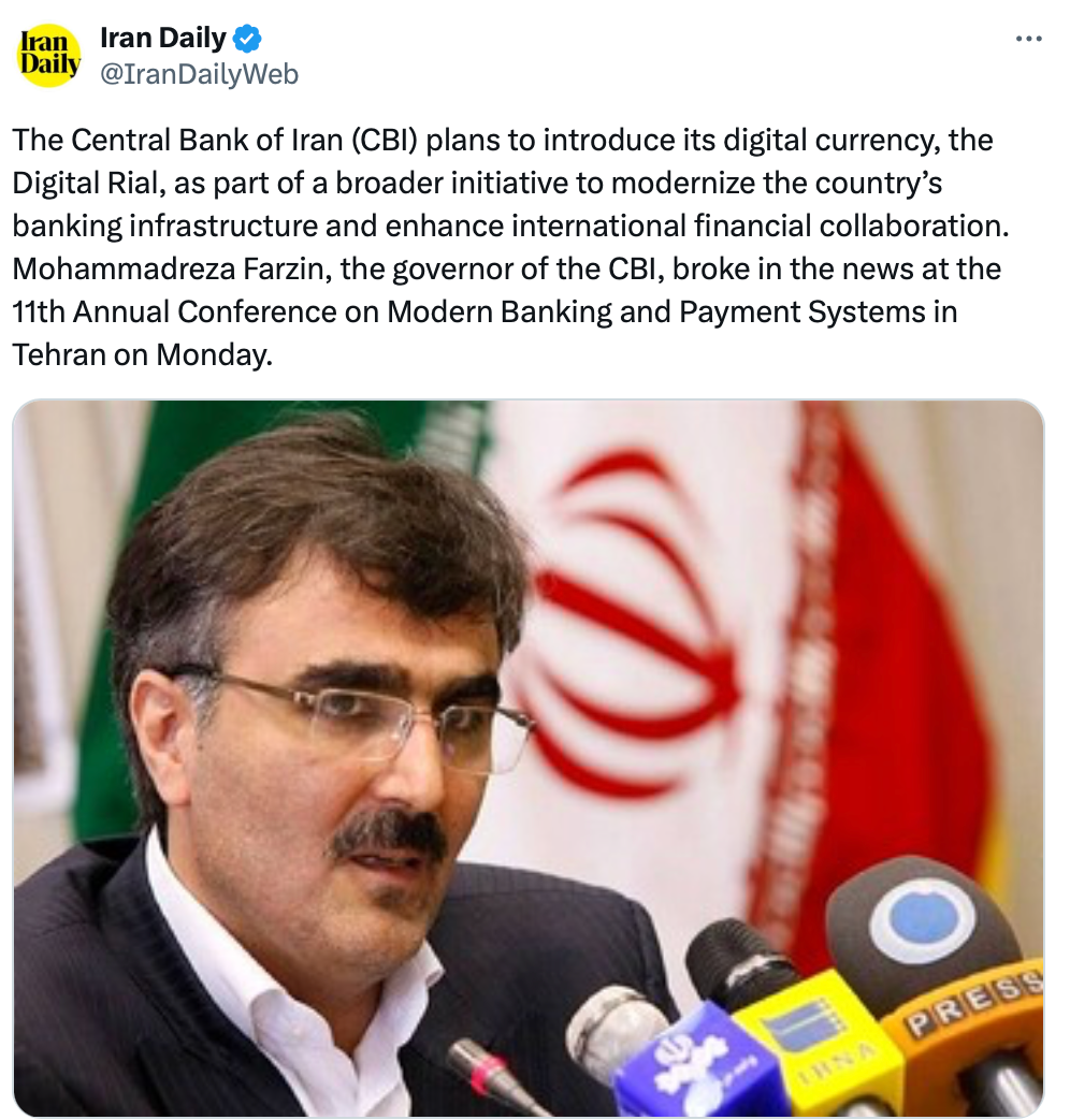 Central Bank of Iran promises CBDC launch, fintech to fight sanctions