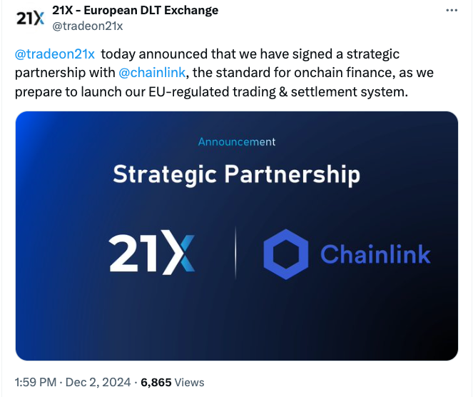 German fintech 21X gets EU license for tokenization platform