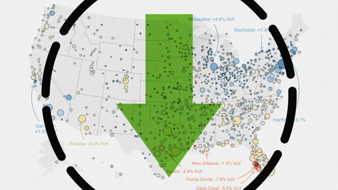 28 housing markets where home prices are actually falling