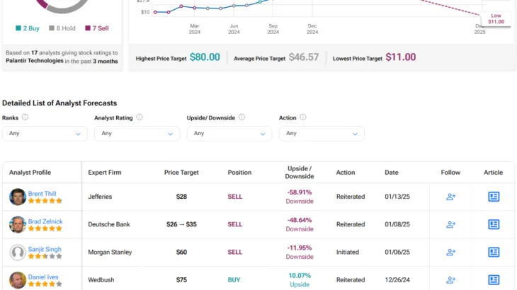 Palantir Stock’s (PLTR) Valuation Is Hard to Defend despite White House Ally