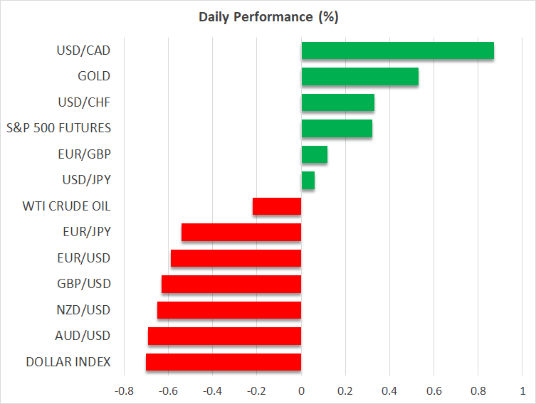 Gold Climbs as US Dollar Rebounds on Trump’s Unpredictable Tariffs