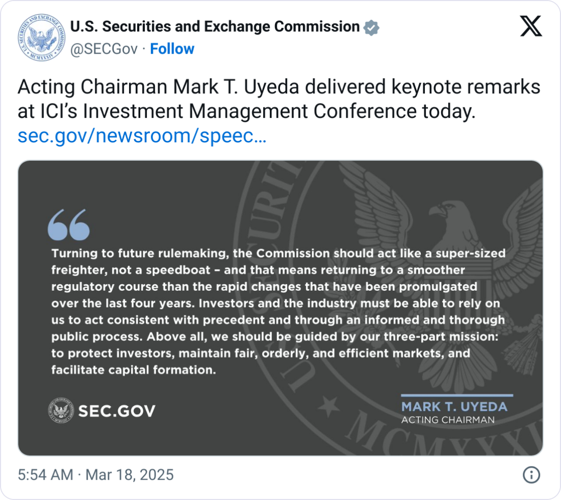 SEC could axe proposed Biden-era crypto custody rule, says acting chief