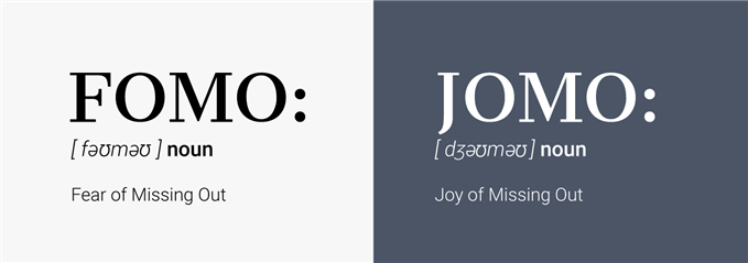 FOMO and JOMO dictionary definitions